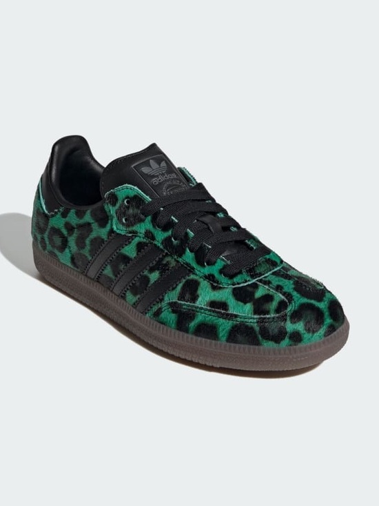 adidas Shoes - Adidas Samba Green Black Leopard Print Sneaker size 9.5
